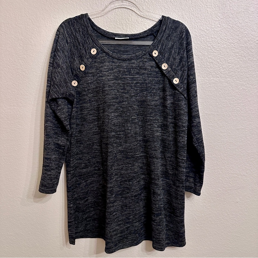 JODIFL Dark Gray Knit Long Sweater